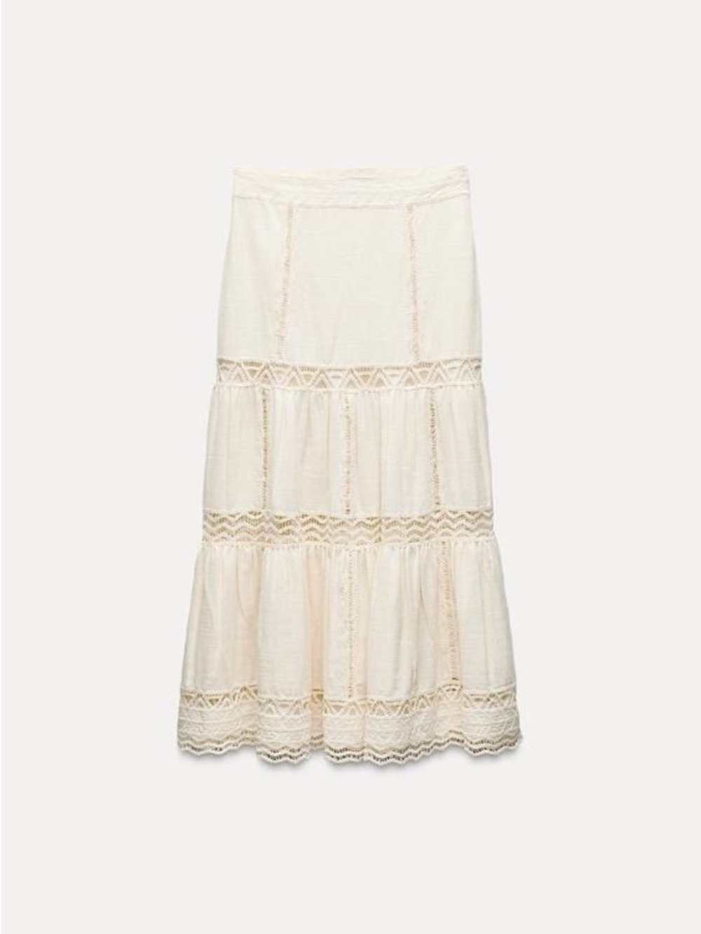 Zara Cream Lace Maxi Skirt (part of a set)